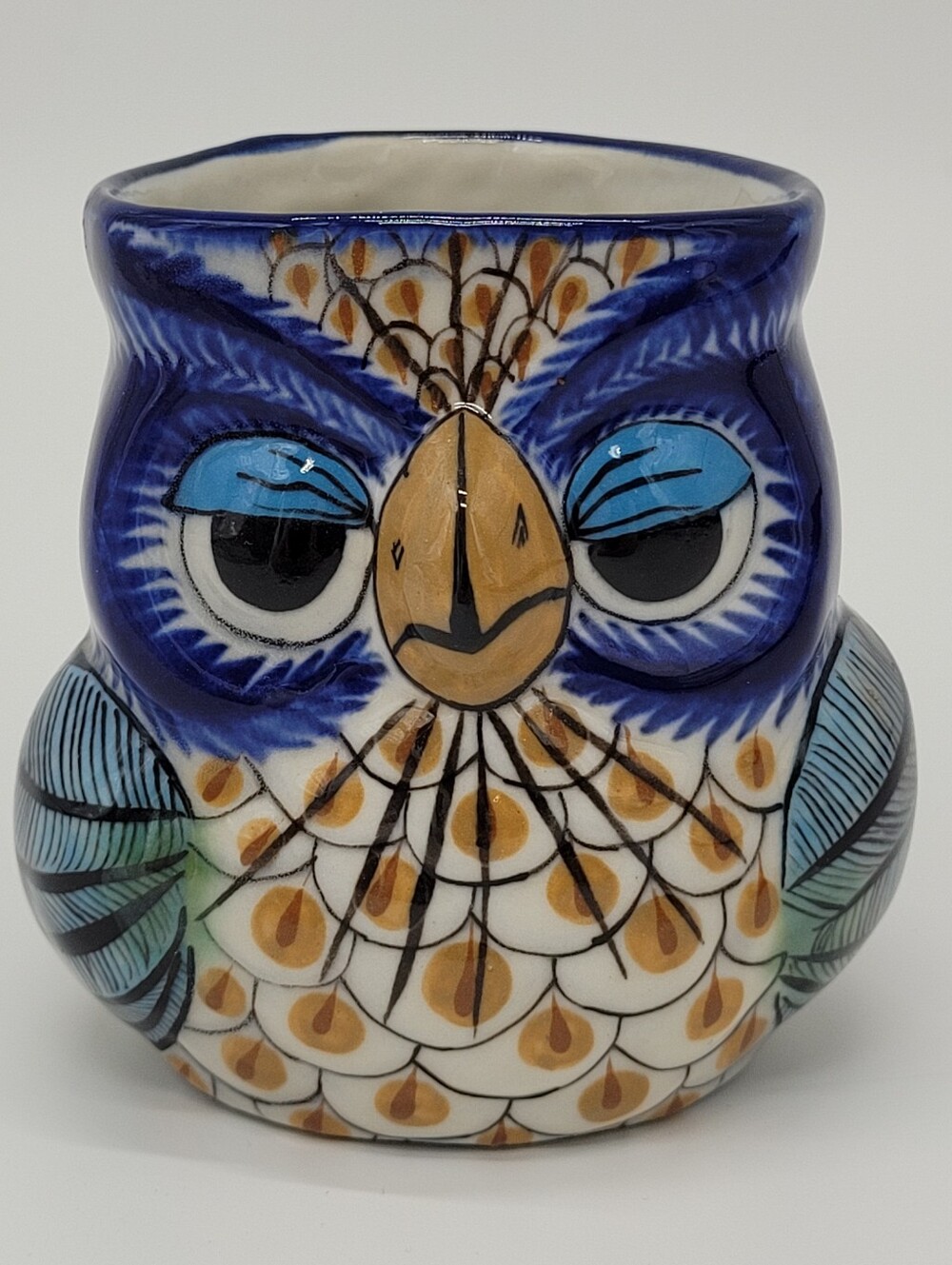 Fair Trade Owl Ceramic Pottery Coffee Mug Ken Edwards Trained Guatemalan Artisan - Picture 3 of 13